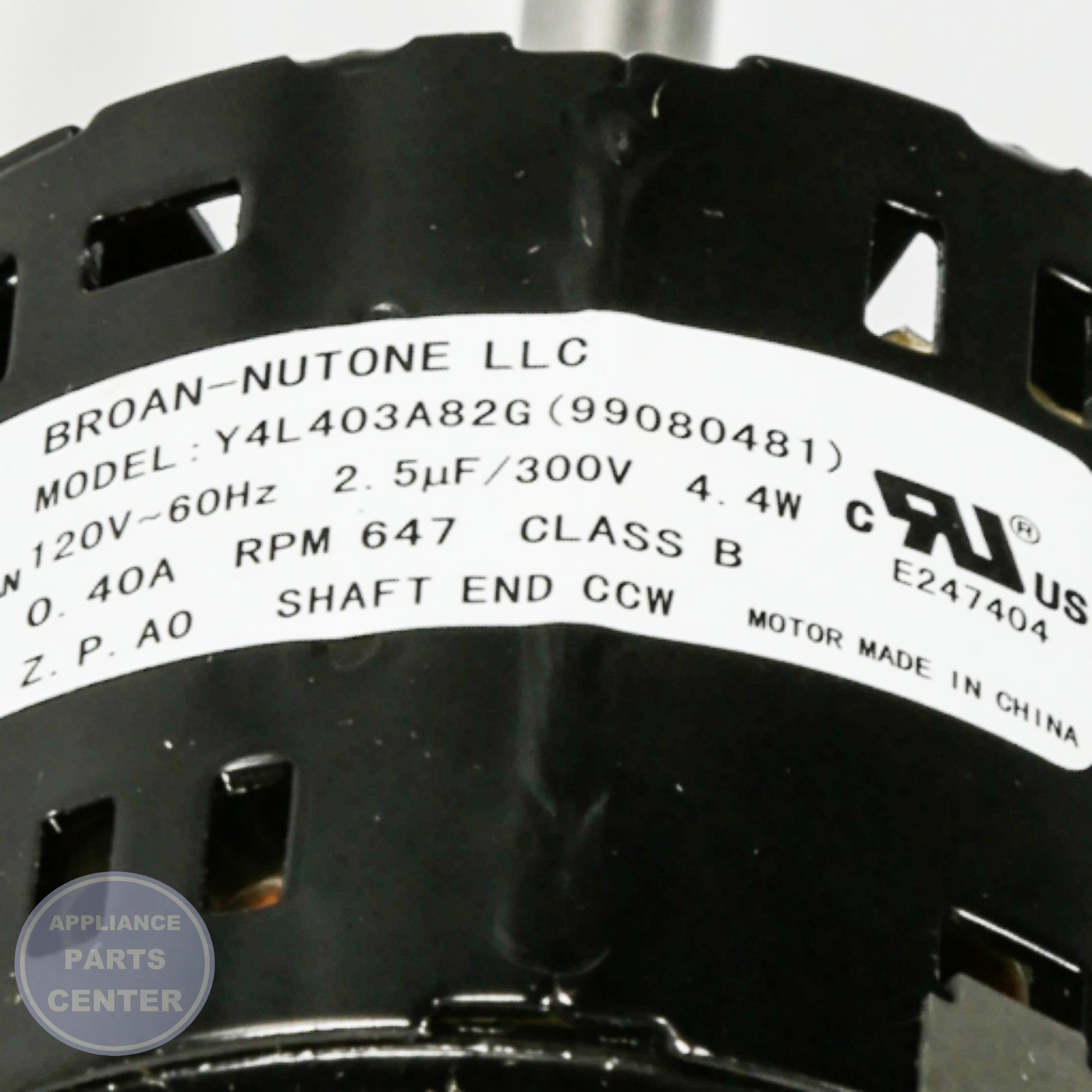 BRO SRV MOTOR F/L100 (M) S99080481 - Installation in BRO model showing mounting points