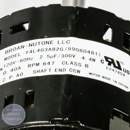 BRO SRV MOTOR F/L100 (M) S99080481 - Installation in BRO model showing mounting points