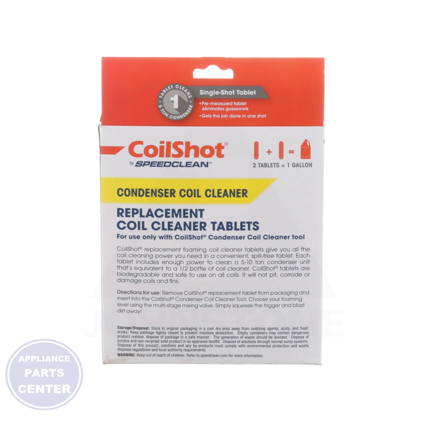 CoilShot Coil Cleaner Tablets SC-CS-TABS - Side view with lightweight construction