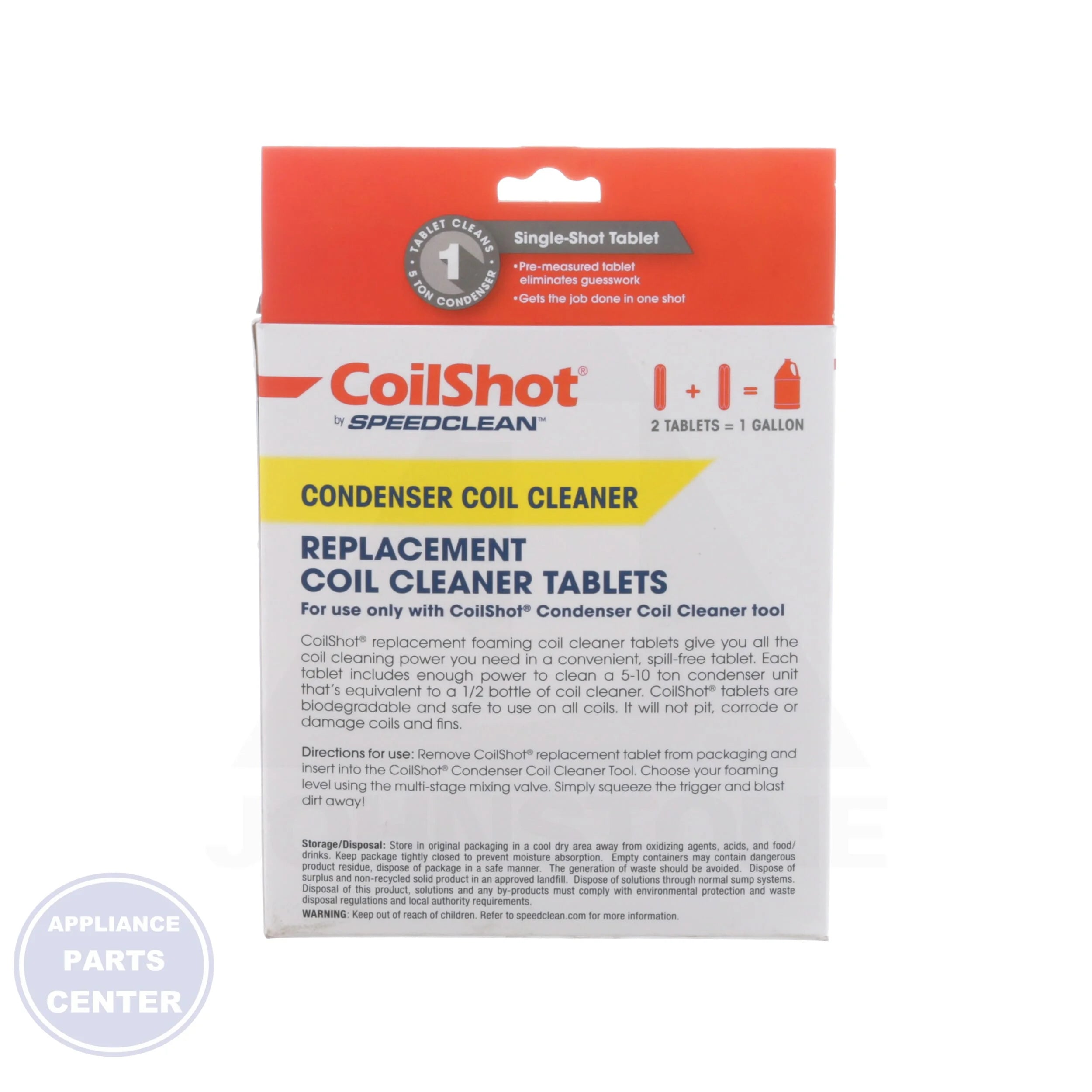 CoilShot Coil Cleaner Tablets SC-CS-TABS - Side view with lightweight construction
