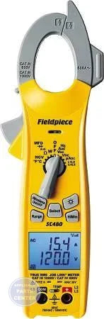 SC Series Wireless Clamp Meter SC480 - Main view showing wireless connectivity for various appliance models