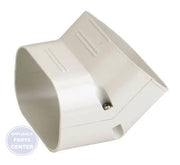 SlimDuct Ivory 45° Vertical Ell SCF100I - Main view showing line set cover for HVAC models