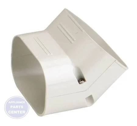 SlimDuct Ivory 45° Vertical Ell SCF100I - Main view showing line set cover for HVAC models