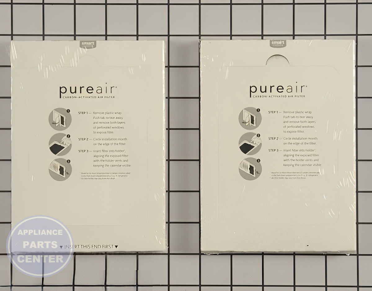 FRIGIDAIRE REFRIGERATOR AIR FILTER 2 PACK - Main view showing efficient odor elimination for specific FRIGIDAIRE models