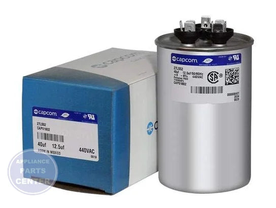 TRP CAPACITOR; DUAL, 40/12.5 MFD, 440V - Main view showing dual functionality for specific TRP models