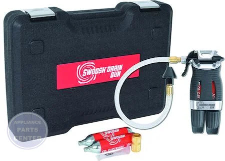 SWOOSH® Drain Gun Double Shot™ SG-2KIT - Main view showing powerful drain cleaning for [specific models]