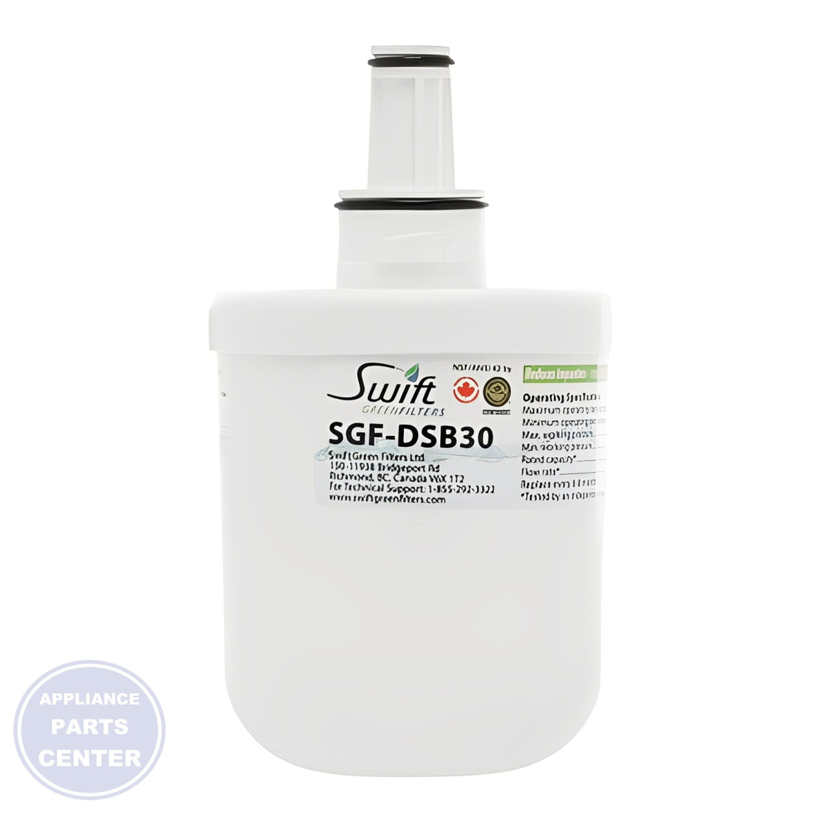 SEA SWIFT GREEN FILTERS REPLACEMENT WATER FILTER SGF-DSB30 - Installation in SEA model showing mounting points