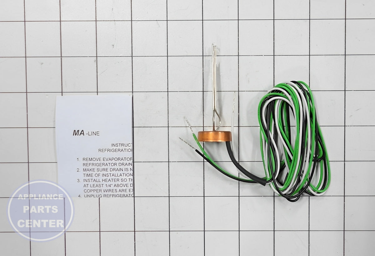 SUPCO UNIVERSAL DRAIN HEATER SH250 - Installation in Samsung model showing key mounting points