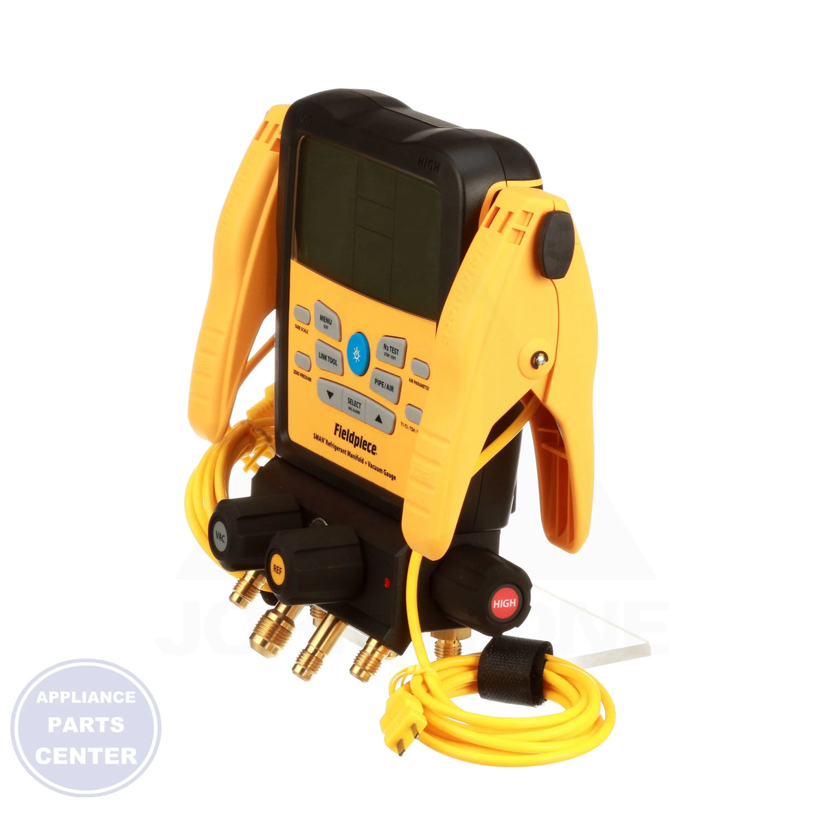 SMAN Digital Manifold with Micron Gauge SM482V - Detailed view of 4-port, 4-valve specifications
