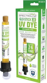 GLO-STICK® 2E Fluorescent Dye Capsule SPE-GS2E-CS - Main view showing high-pressure resistance for commercial AC units