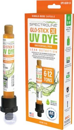 GLO-STICK® 3E Fluorescent Dye Capsule - Main view showing concentrated dye for efficient leak detection in various AC&R systems