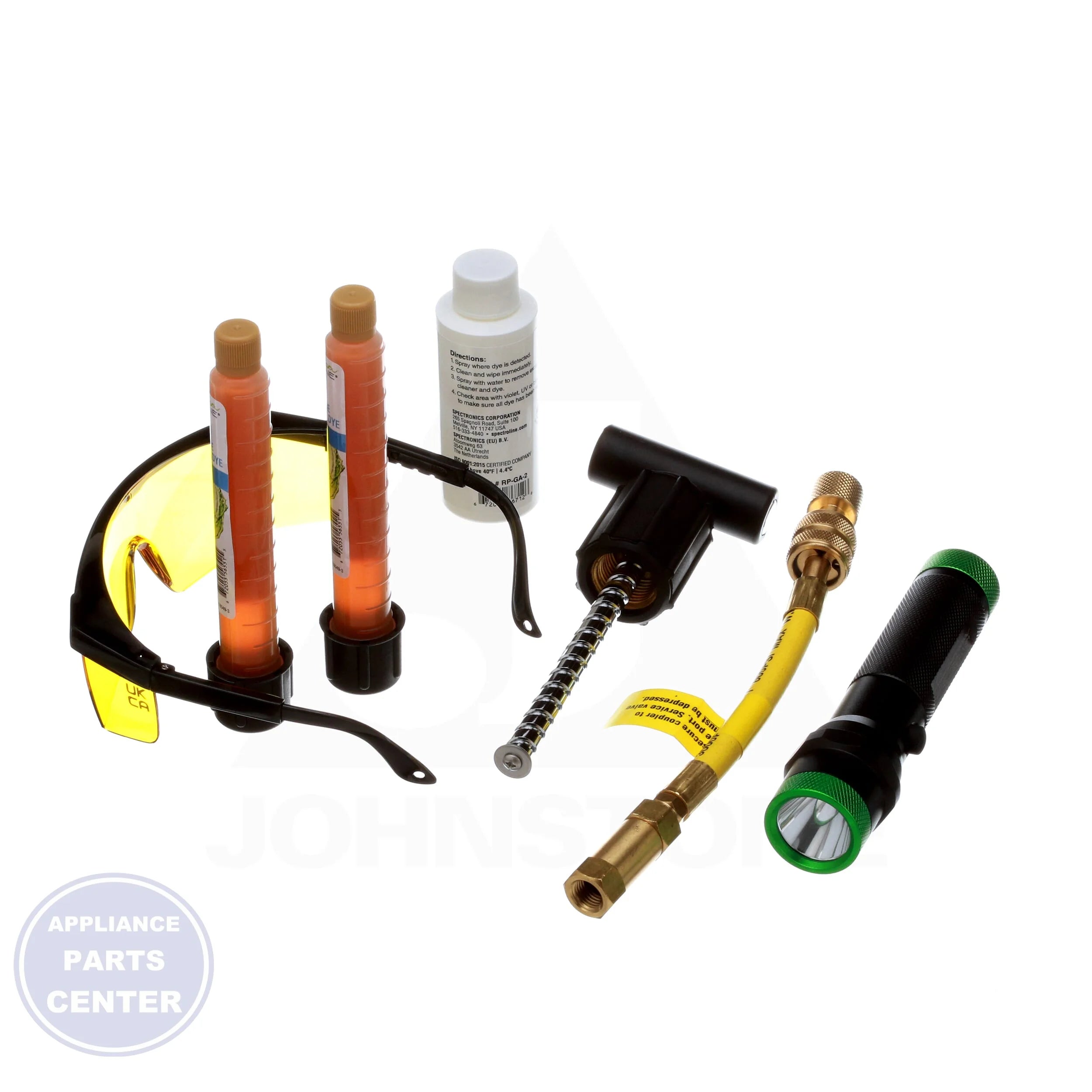 Complete Fluorescent Dye Leak Detection Kit SPE-HVLEZE - Side view with 450 PSI capacity