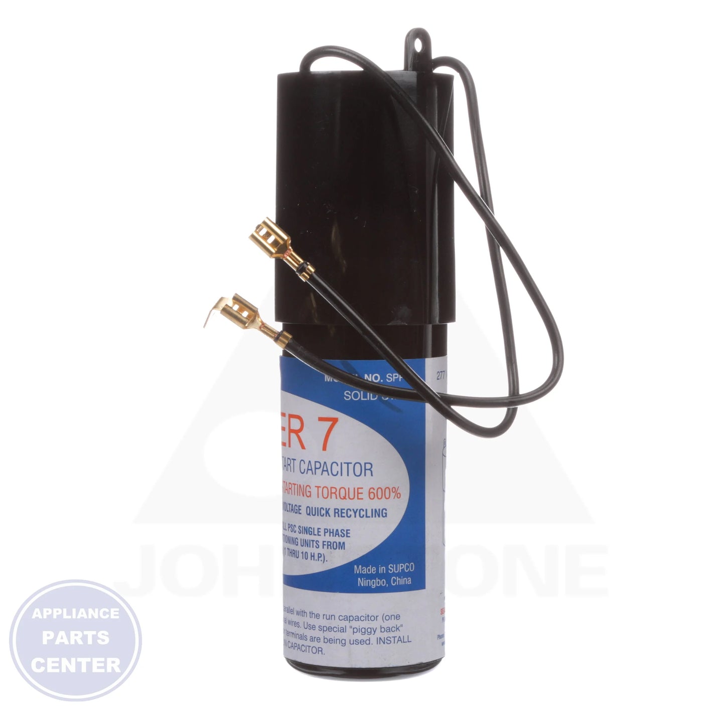 Starter Pow-R-Pak SPP7S - Detailed view of combination relay and start capacitor