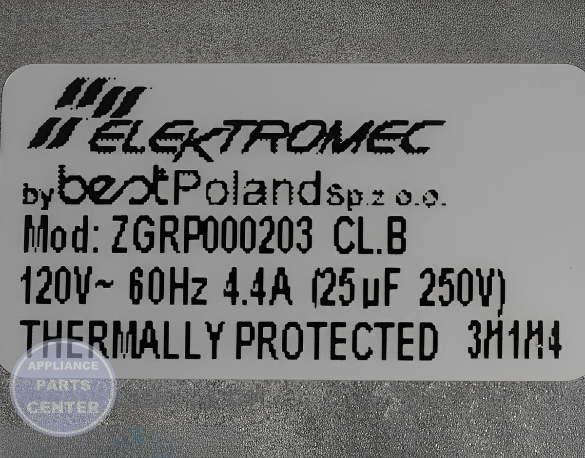 BROAN RANGE MOTOR SV08097 - Side view with precise measurements