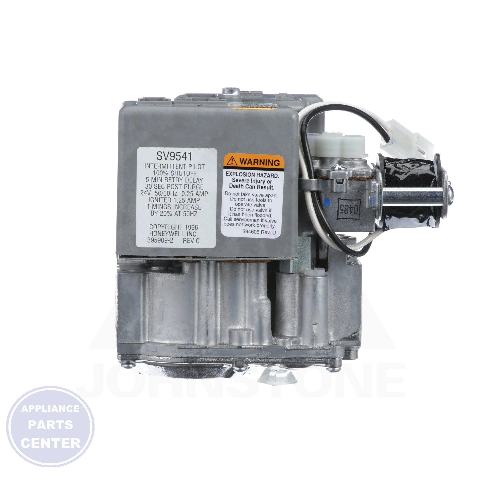 SmartValve® Gas Control SV9541Q2561 - Detailed view of 5 seconds ignitor warm-up time