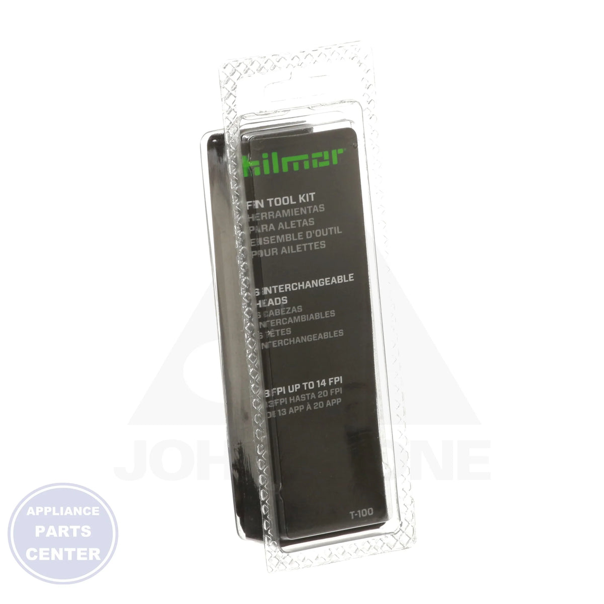 Multi-Head Fin Comb T-100 - Side view with assorted fin specifications