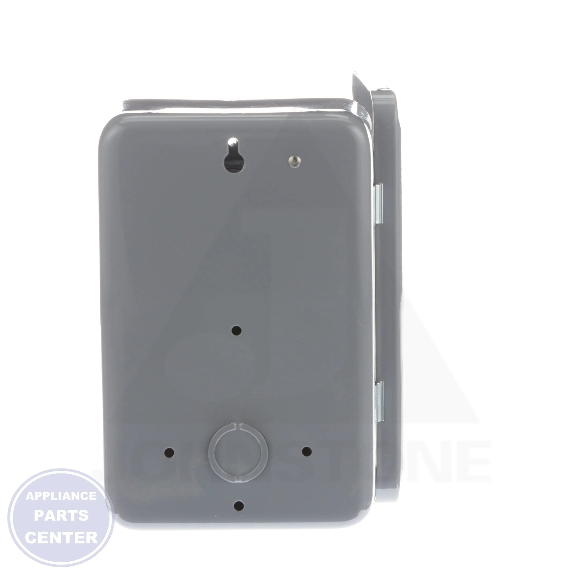 24 Hour Electromechanical Timer T104 - Side view with 208-277 Volts and 40 Amps specs