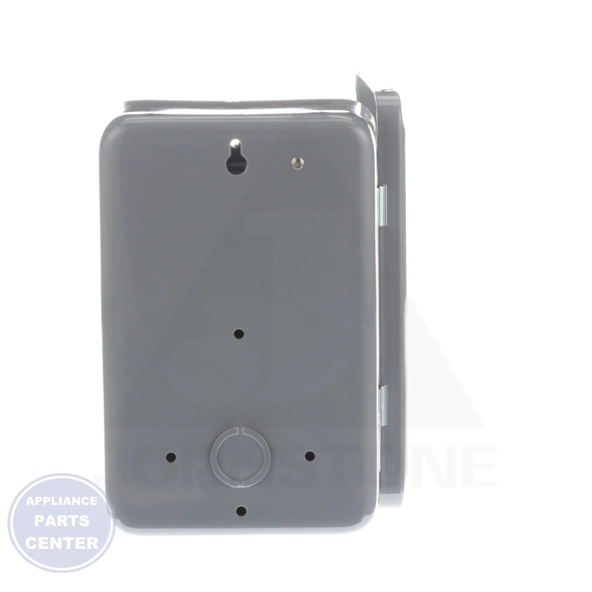 24 Hour Electromechanical Timer T104 - Side view with 208-277 Volts and 40 Amps specs