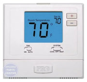 T701 Non-Programmable Thermostat - Main view showing 4" blue display for L39-007 models