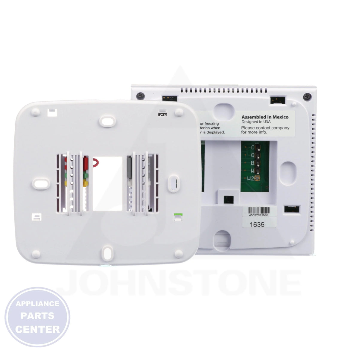 Programmable Thermostat T705 - Side view with 4.7"W x 4.4"H x 1.1"D specs