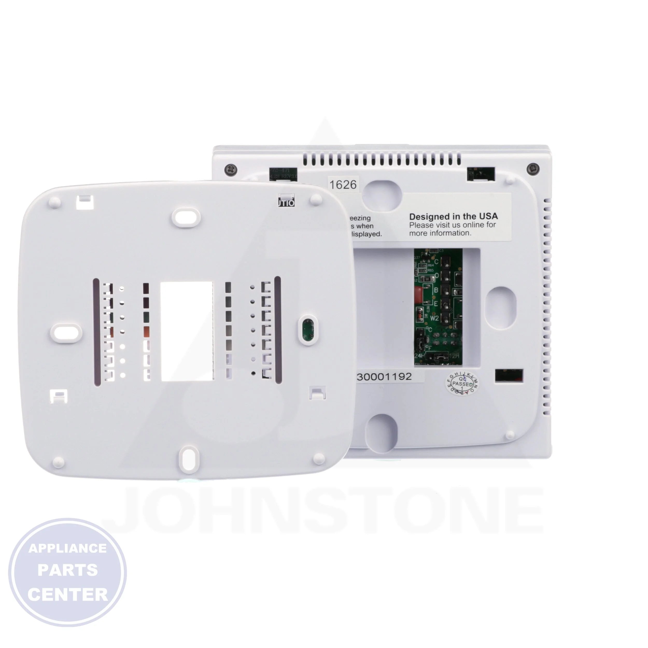 Programmable Thermostat T725 - Side view with 4.7"W x 4.4"H x 1.1"D measurements