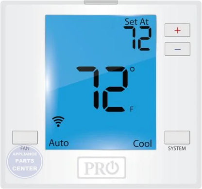 Universal Wi-Fi Thermostat T751i - Main view showing 7 sq. in. display for HVAC systems
