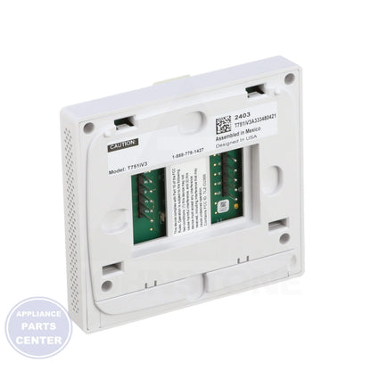 Universal Wi-Fi Thermostat T751i - Side view with 4.7" W x 4.4" H x 1.1" D specs