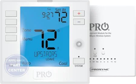 Wireless Programmable Thermostat T755WHO - Main view showing 7 sq. inch touchscreen display for leading HVAC models