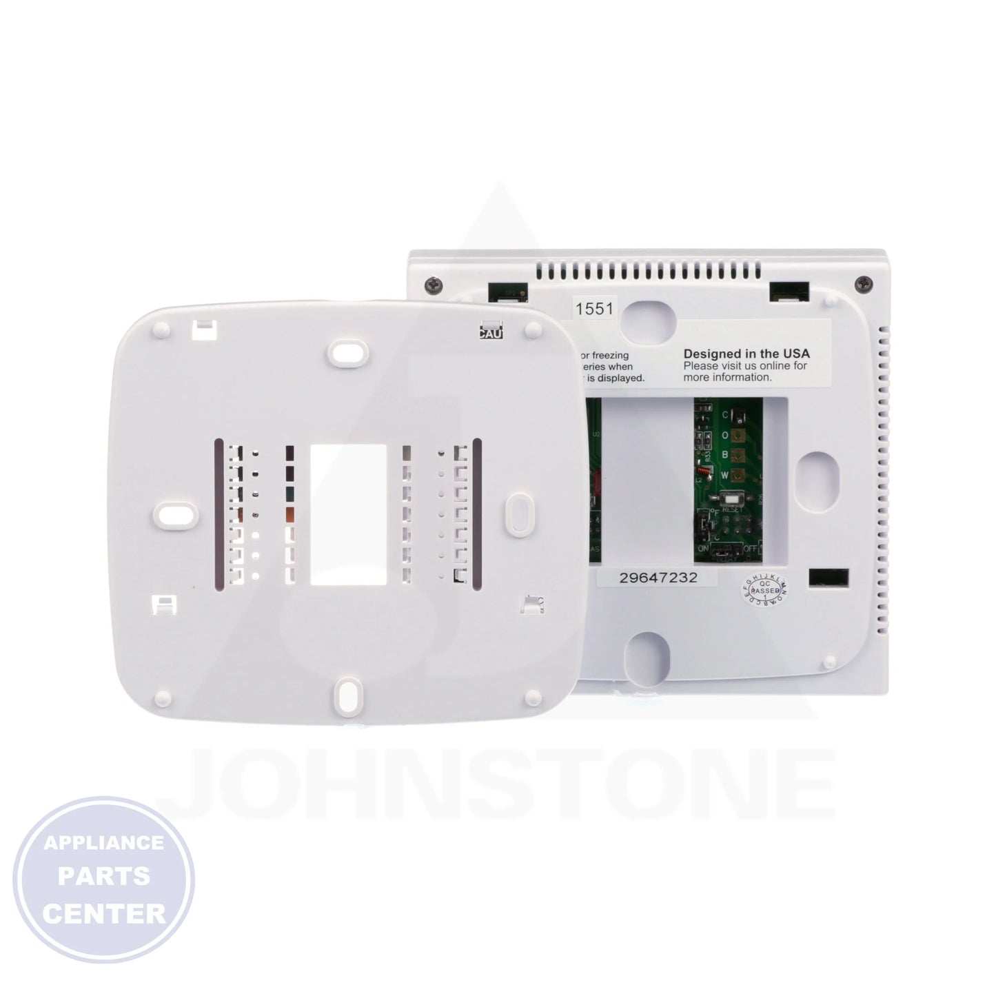 Non-Programmable Thermostat T771 - Side view with 4.7"W x 4.4"H x 1.1"D specs