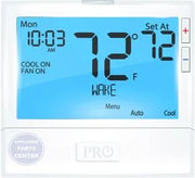 T805 Programmable Thermostat - Main view showing 8 sq. inch display for Gas/Electric models