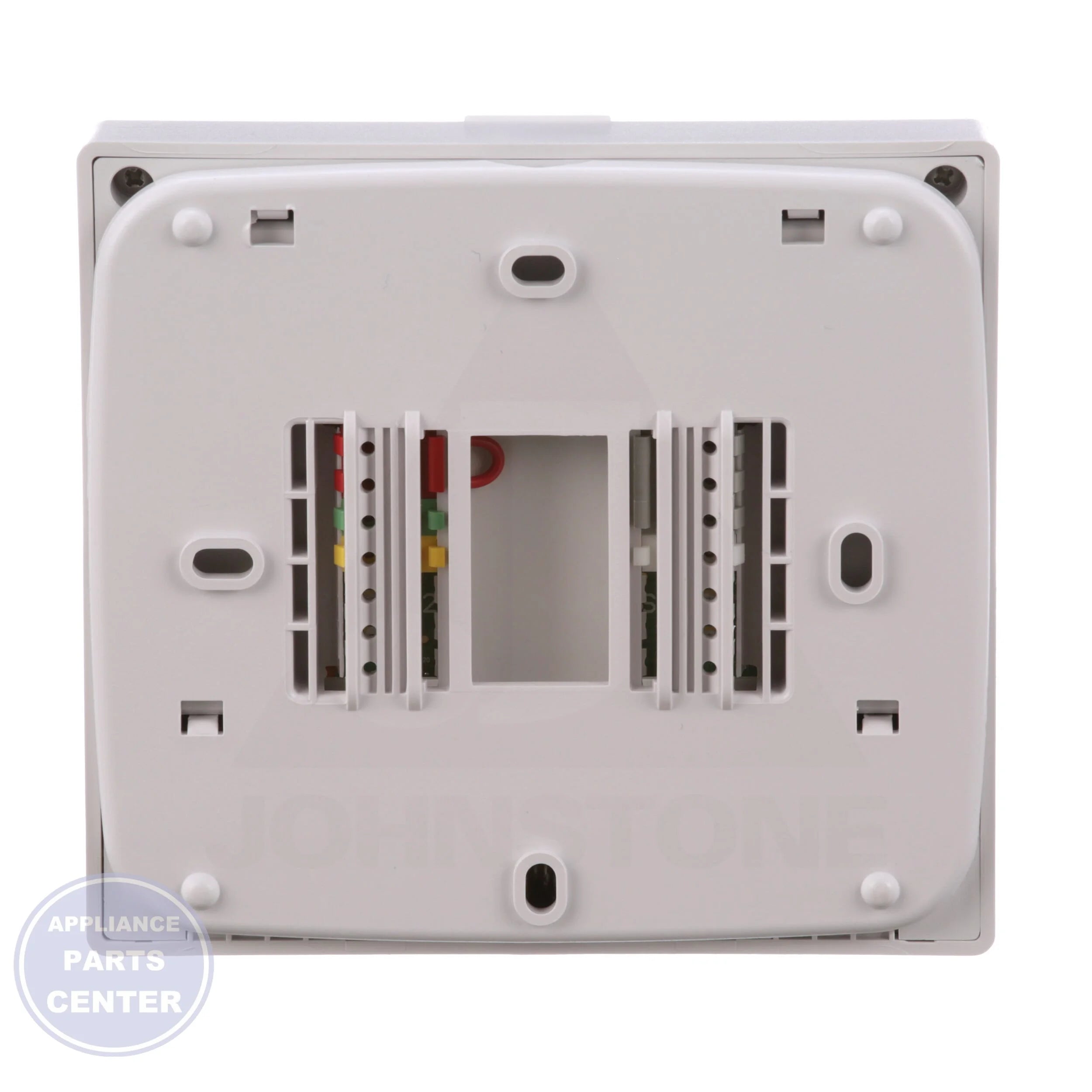 T805 Programmable Thermostat - Side view with 4.7"W x 4.4"H x 1.1"D specs