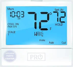 Digital Programmable Thermostat T855SH - Main view showing 8 sq. inch display for precise temperature control