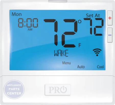 Universal Wi-Fi Thermostat T855iSH - Main view showing 8 sq. inch display for L51-322