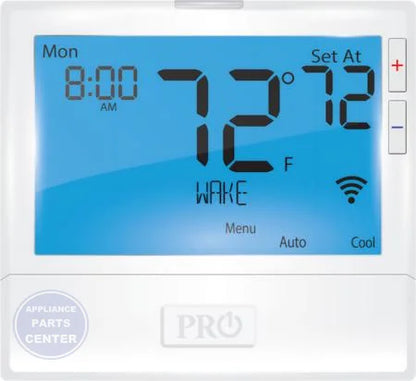 Universal Wi-Fi Thermostat T855iSH - Main view showing 8 sq. inch display for L51-322