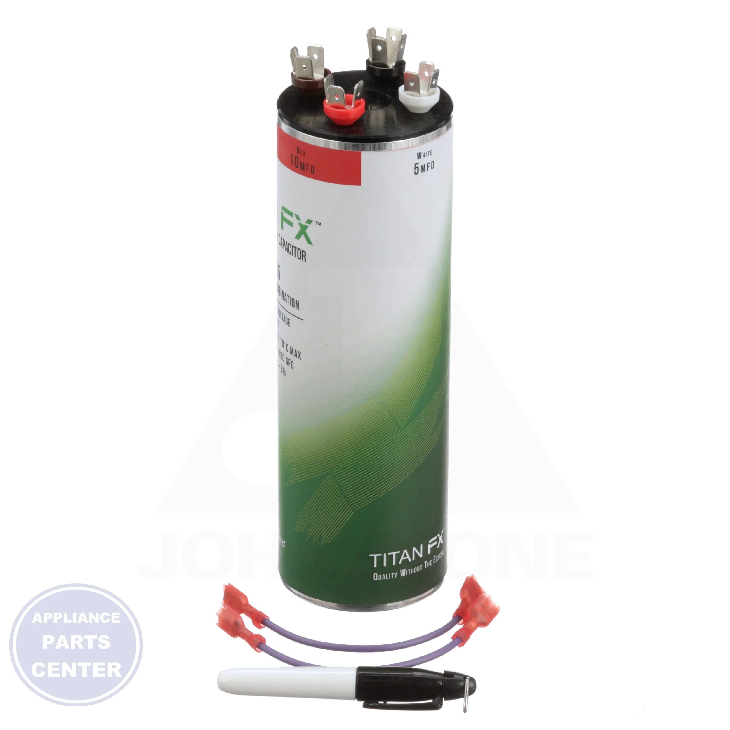 Titan FX Multi-Rated Capacitor TFX65 - Detailed view of 440/370 Volts rating