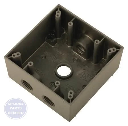 Outdoor Electrical Outlet Box TGB-54V - Main view showing metallic gray finish for G38-734 model