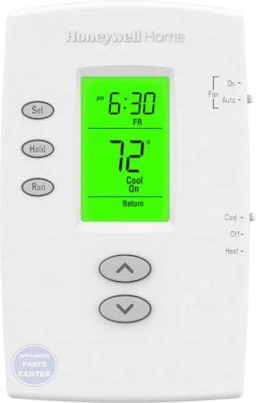 PRO 2000 Programmable Thermostat TH2110DV1008 - Main view showing wide temperature range for precise climate control