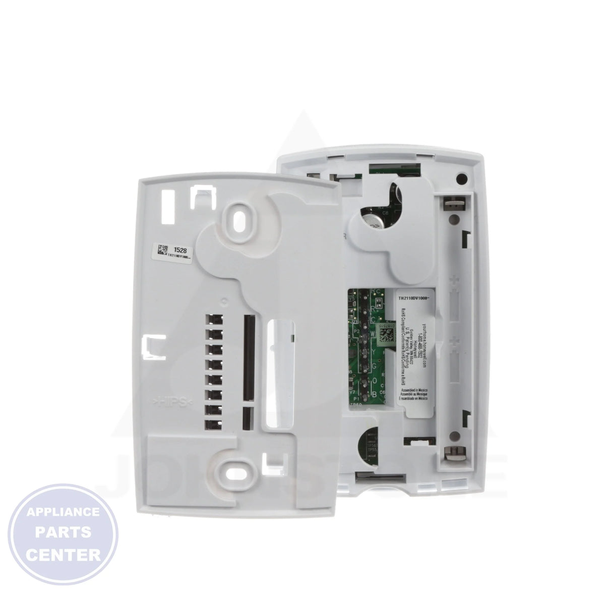 PRO 2000 Programmable Thermostat TH2110DV1008 - Side view with compact measurements for easy installation