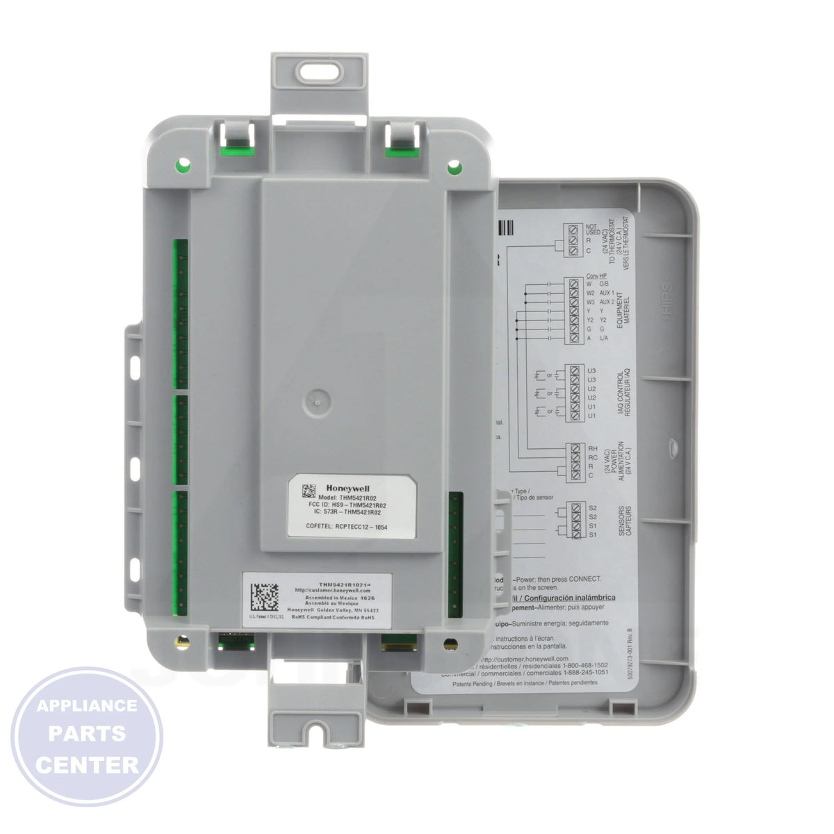 Equipment Interface Module THM5421R1021 - Side view with precise specifications