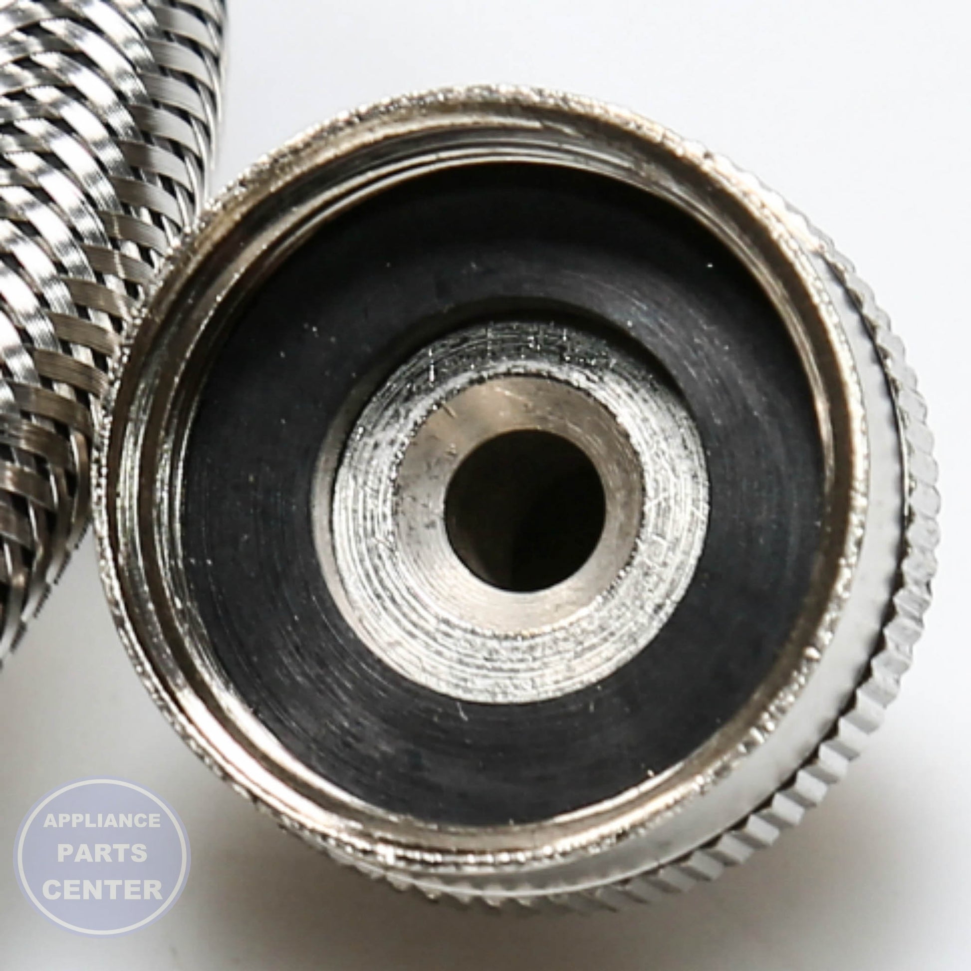 5' SS HOSE W/90 ELBOW - Side view with 90-degree elbow