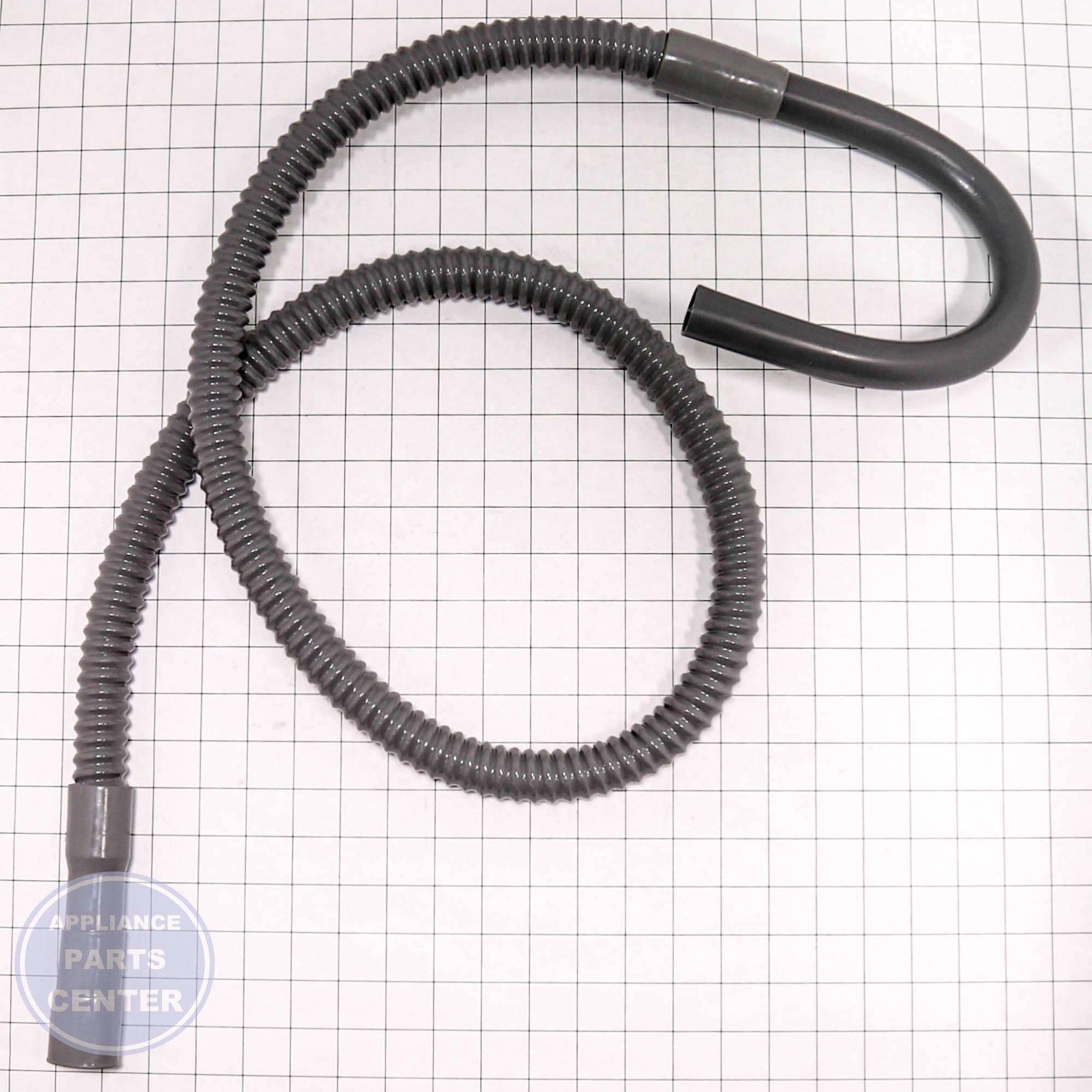 DRAIN HOSE 6' CORRUGA TJ76WDH - Side view with 6-foot length