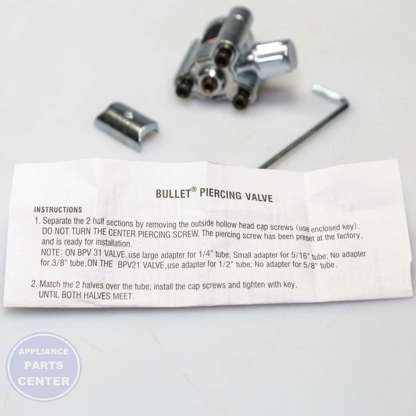 [Brand] BULLET PIERCING VALVE TJ90BPV21 - Installation in PRO model showing key mounting points