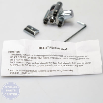 [Brand] BULLET PIERCING VALVE TJ90BPV21 - Installation in PRO model showing key mounting points