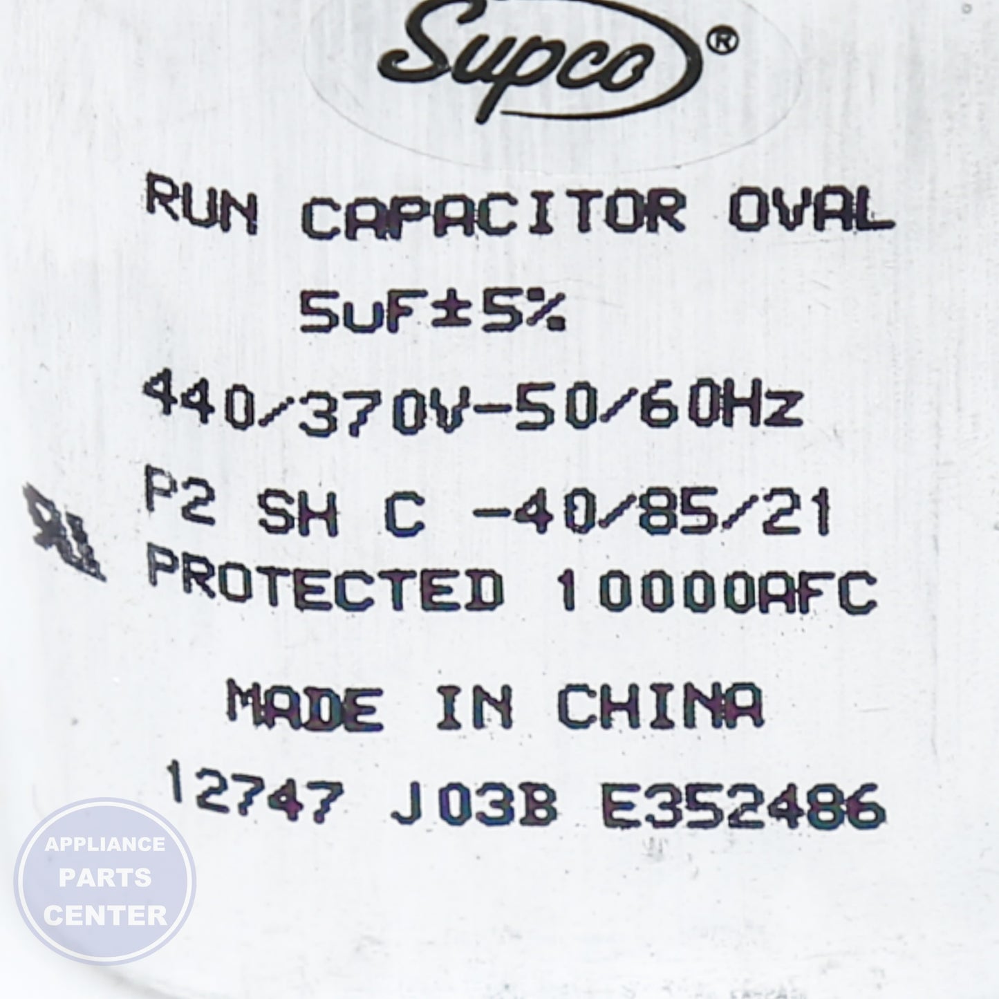 PRO 440V OVAL RUN CAP. TJC5X440 - Installation in PRO model showing mounting points