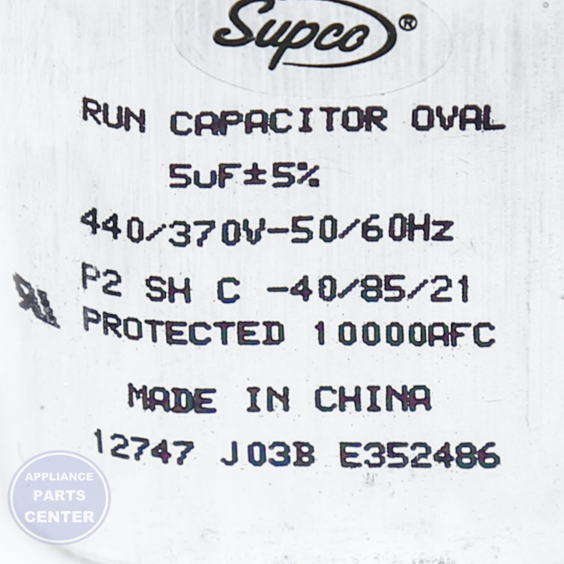 PRO 440V OVAL RUN CAP. TJC5X440 - Installation in PRO model showing mounting points