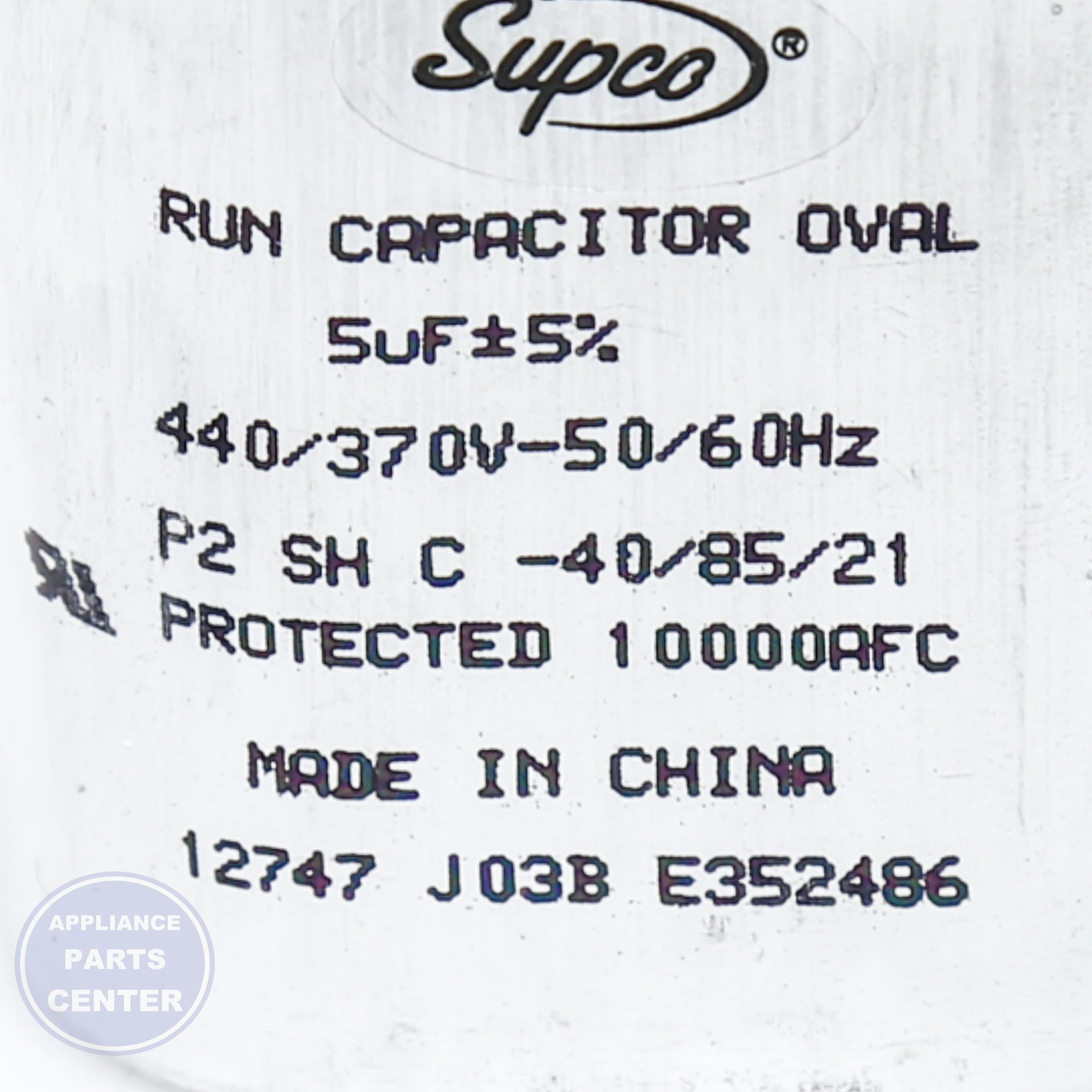 PRO 440V OVAL RUN CAP. TJC5X440 - Installation in PRO model showing mounting points