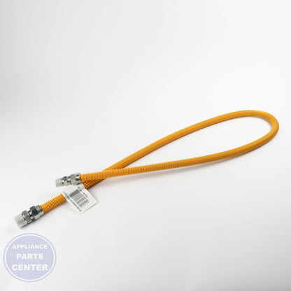 SS GAS CONNECTOR 5/8 OD COATED TJGC30C-3141-60 - Side view with 5/8 inch outer diameter