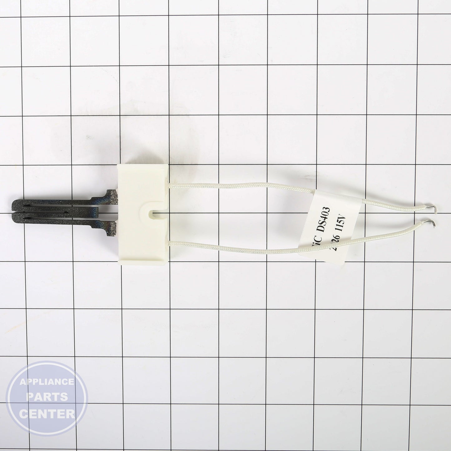 UNIVERSAL FLAT SILICON CARBIDE FURNACE IGNITOR TJIG403K - Side view with durable specs