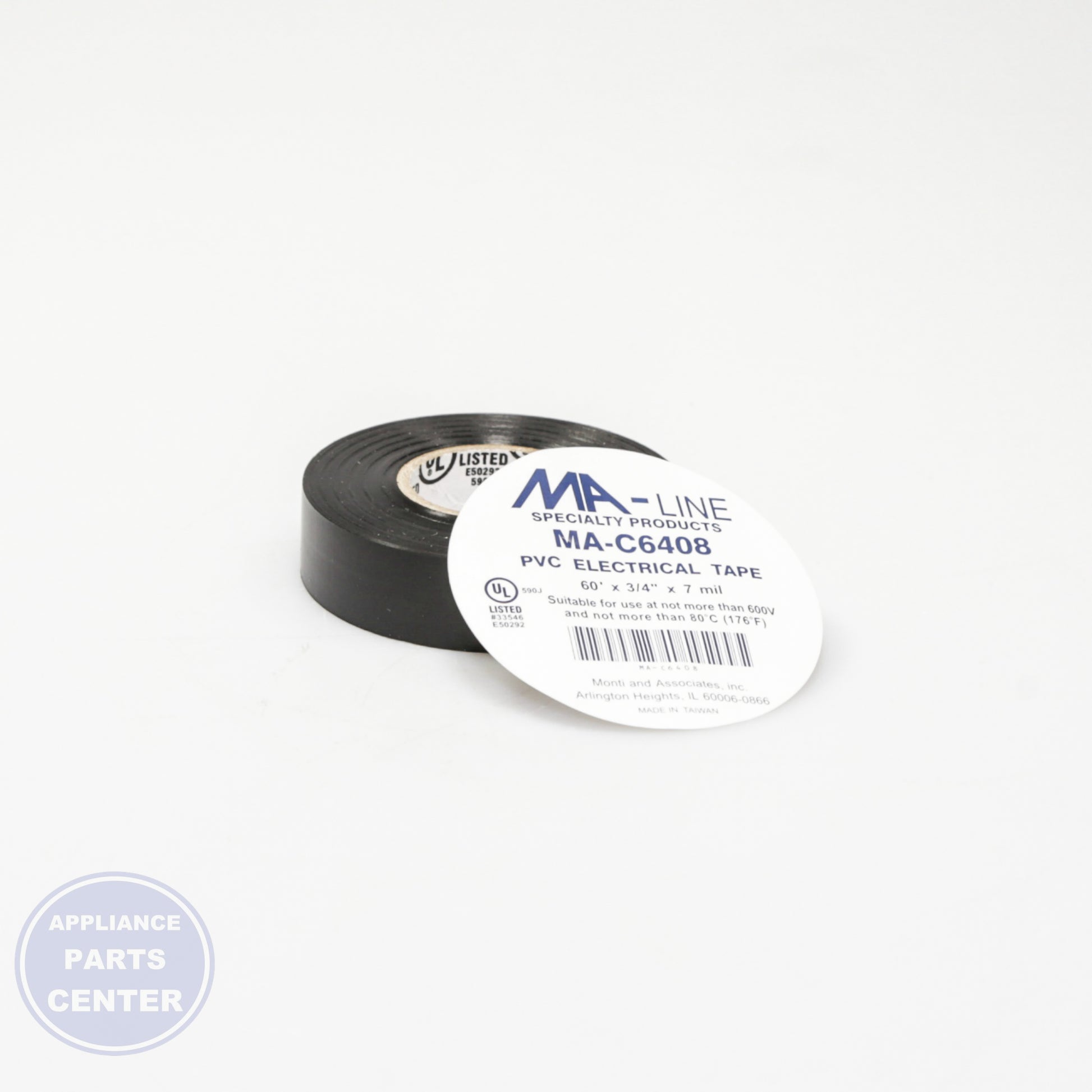 ELECTRICAL TAPE TJMA-C6408 - Side view with precise measurements