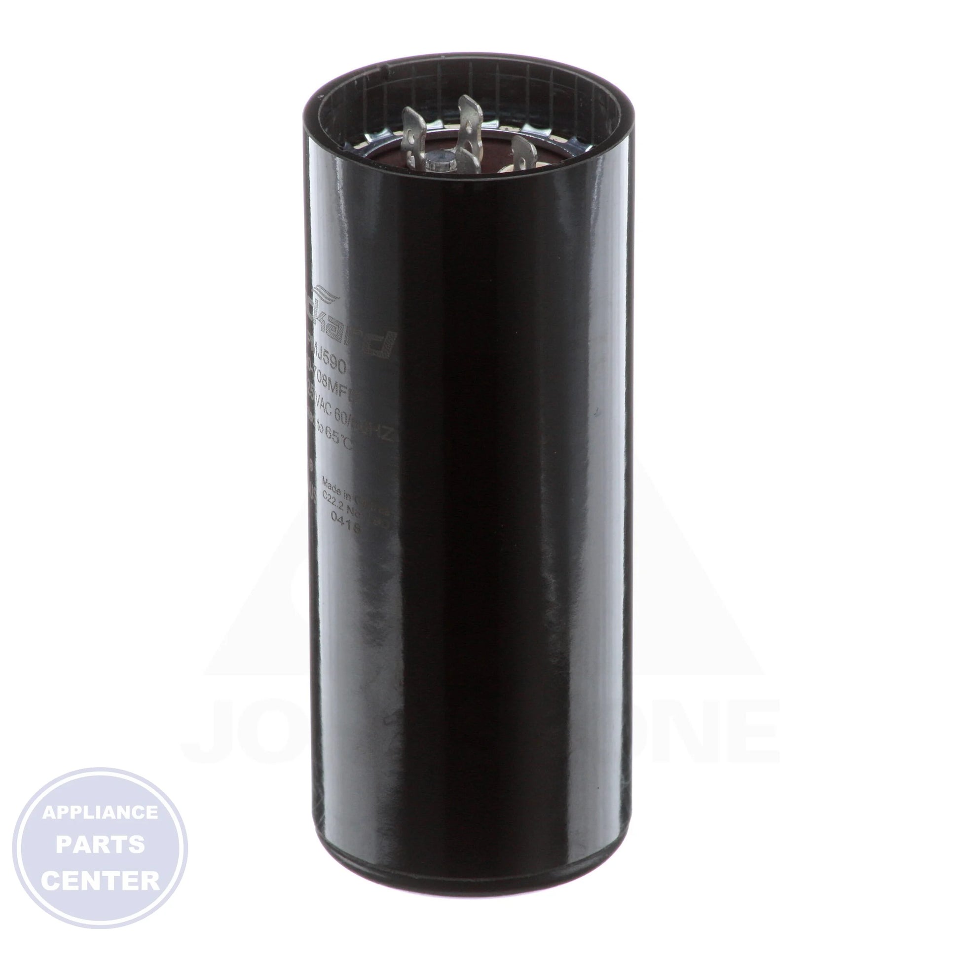 Motor Start Capacitors N/A TMJ590 - Detailed view of round moisture and oil-resistant molded plastic case